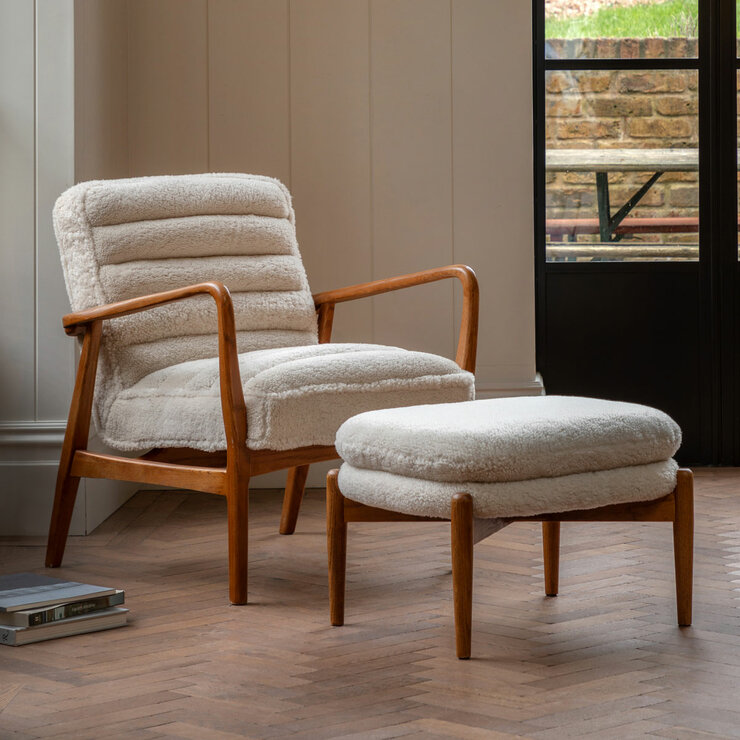 Chair and footstool