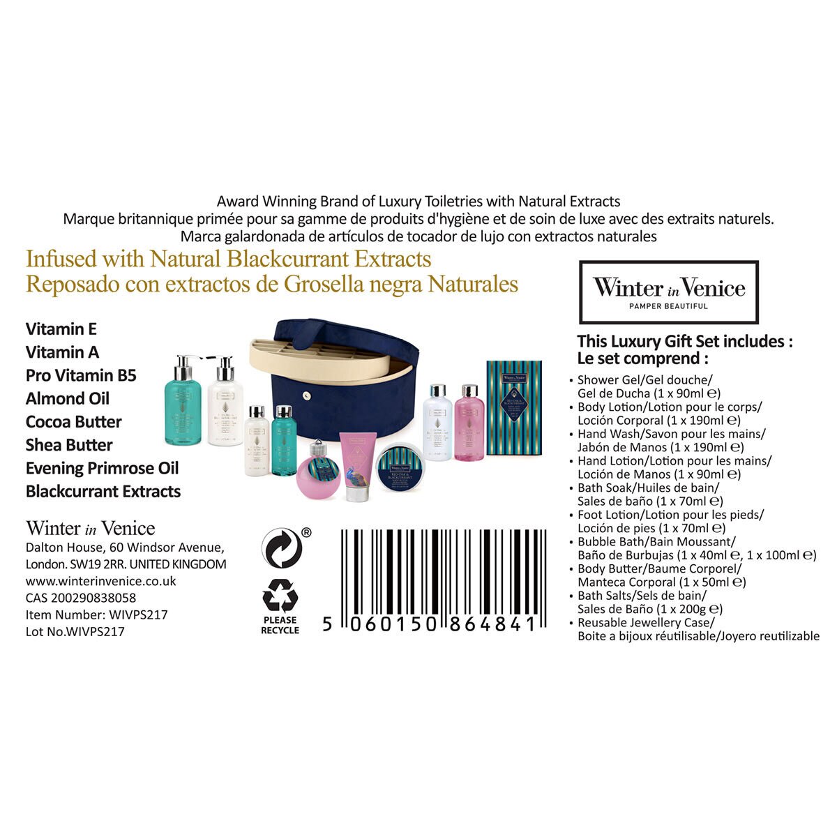Back of pack info