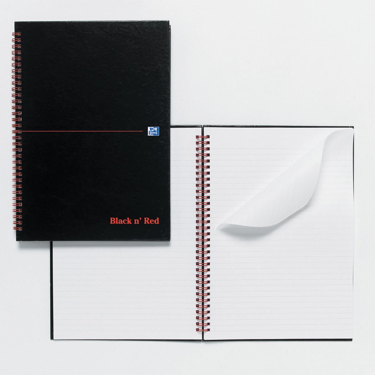 Black n Red A4 Wirebound Notebook 90gsm 140 pages - Pack of 10