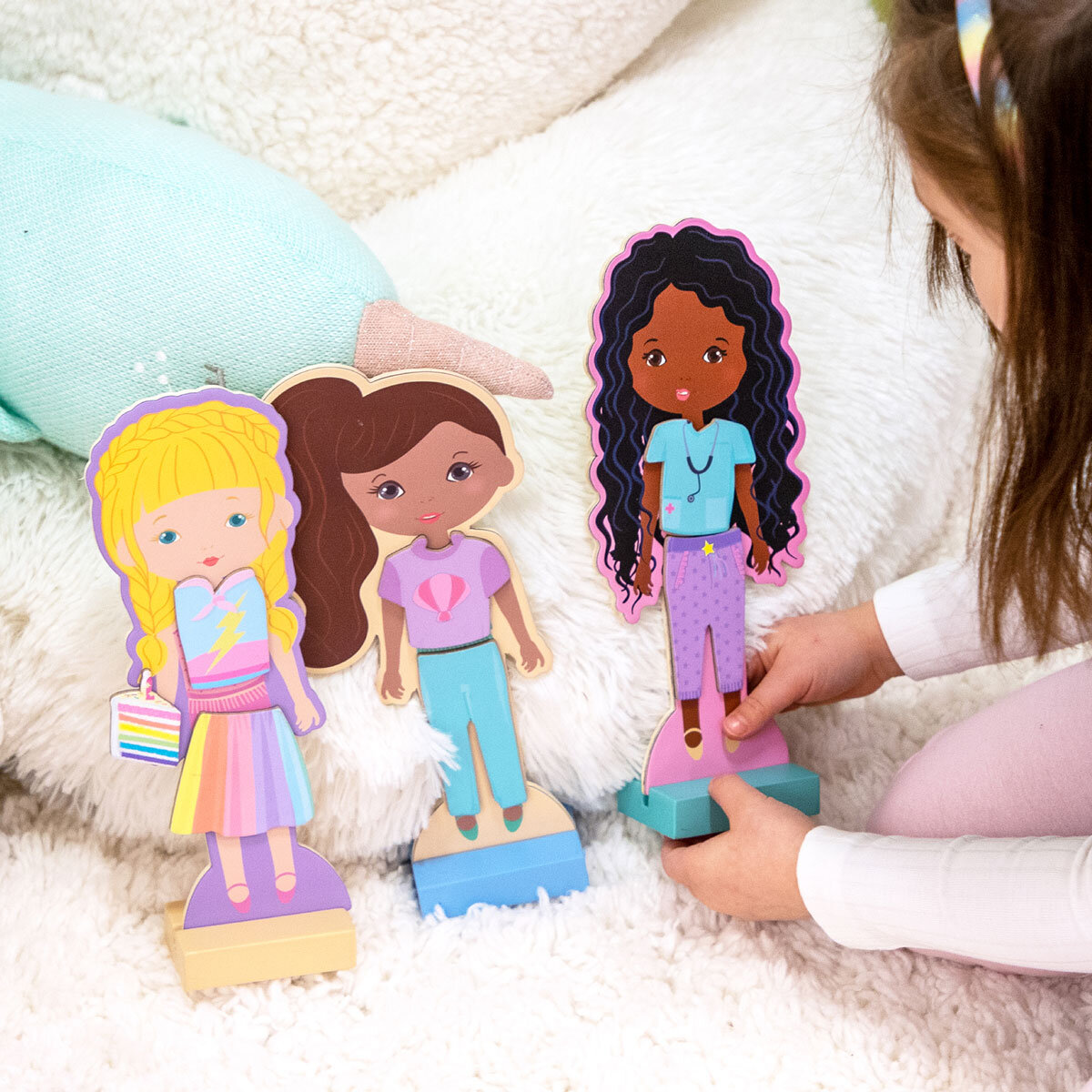Buy Story Magic Wooden Dolls Lifestyle Image at Costco.co.uk