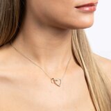 Diamonfire Linked Double Heart Necklace