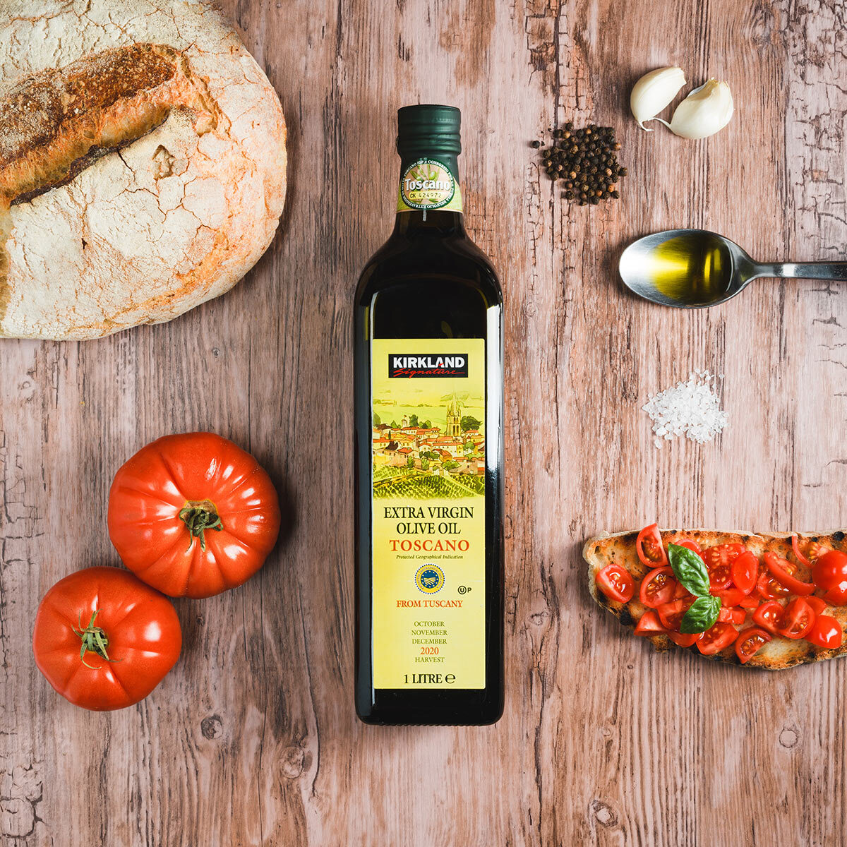 Kirkland Signature Toscano Extra Virgin Olive Oil, 1L Costco UK