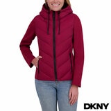 DKNY Women's Mixed Media Jacket in Red