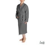 Lazy Linen Ladies Robe in Charcoal
