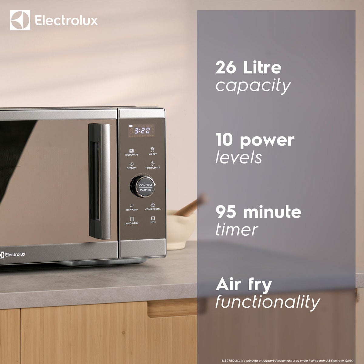 Lifestyle showing features of the microwave Lifestyle showing features of the microwave