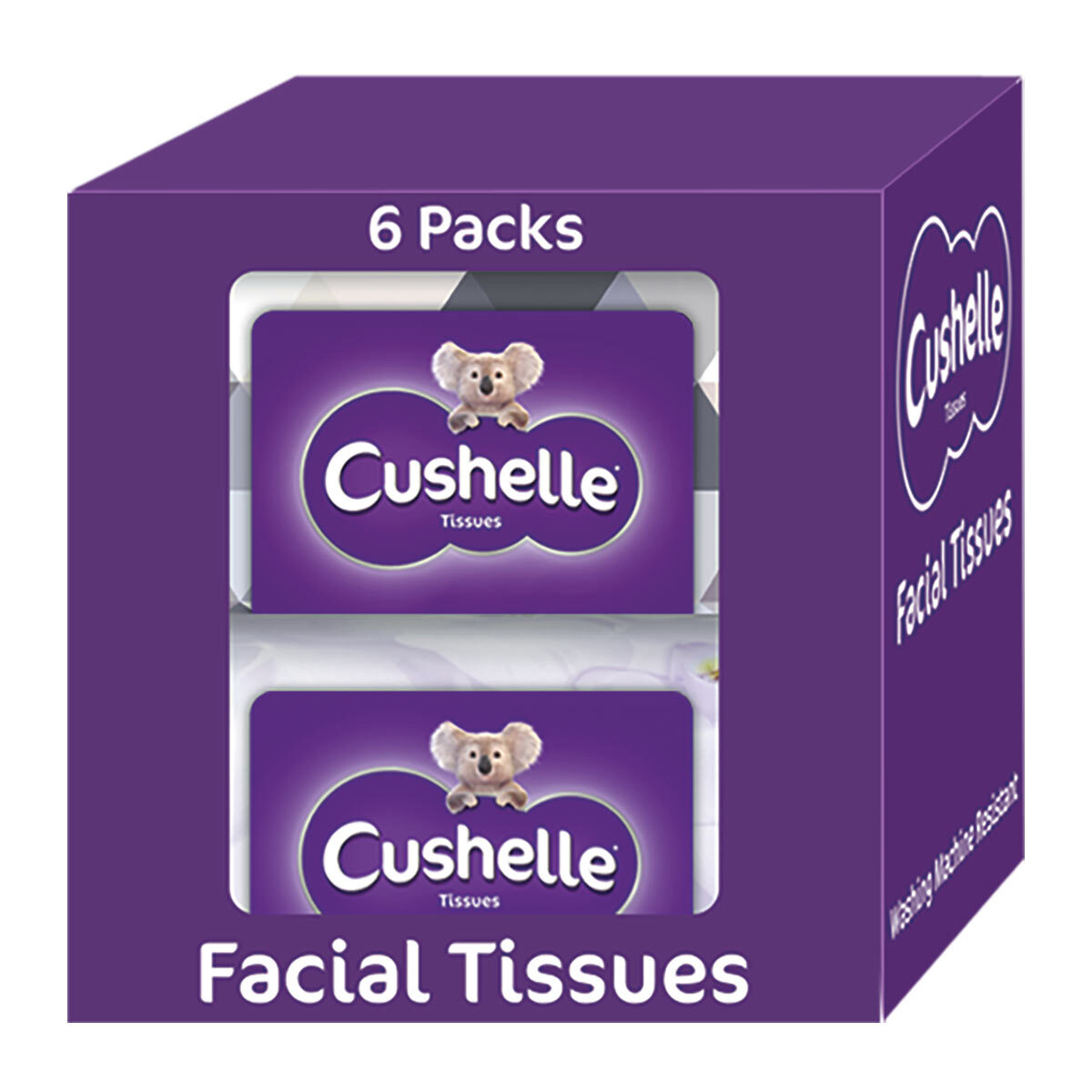 Cushelle 4Ply Facial Tissues, 6 x 80 Sheets Costco UK