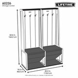 Studio image showing the dimensions of the locker Studio image showing the dimensions of the locker