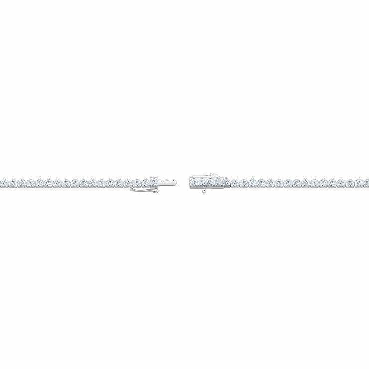 10.00ctw Round Brilliant Cut Diamond Tennis Necklace, 14ct White Gold