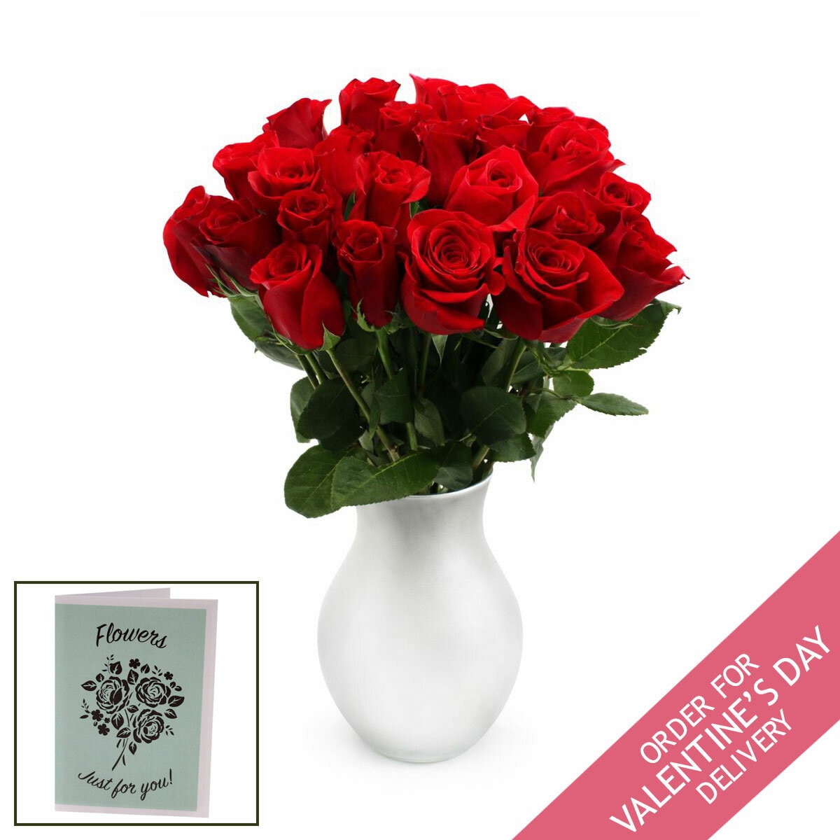 Two Dozen Freedom® Roses Bouquet with Greeting Card Two Dozen Freedom® Roses Bouquet with Greeting Card