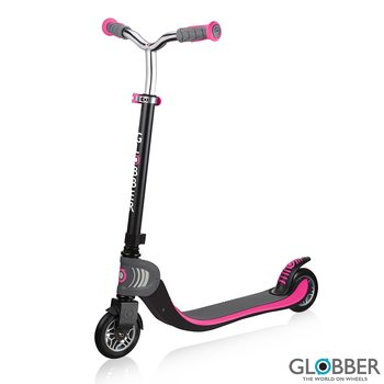 Globber Flow Foldable 125 Scooter in Black/Pink (6+ Years)