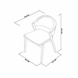 Bentley Designs Camden Peppercorn Light Grey Leather Dining Chair, 2 Pack