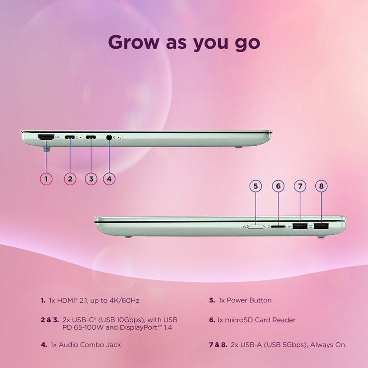 Lenovo IdeaPad Slim 5, Copilot+ PC, AMD Ryzen AI 5, 16GB RAM, 512GB SSD, 14 inch Laptop, 83S1000SUK