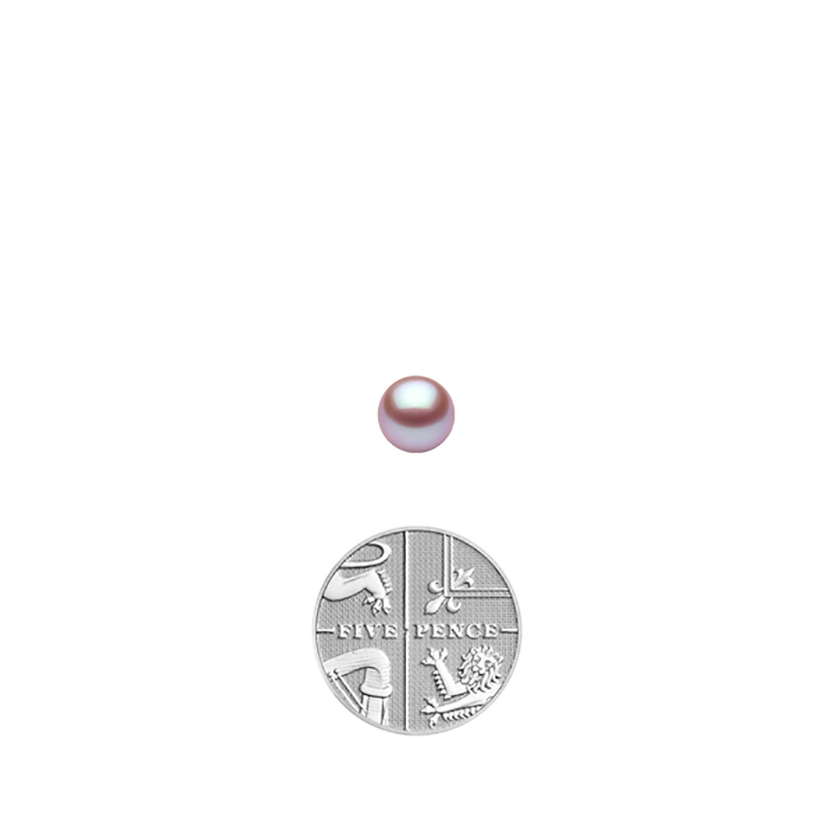 6.5-7mm Cultured Freshwater Pink Pearl Stud Earrings, 18ct White Gold