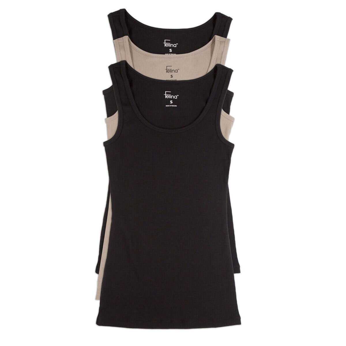 Jezebel Ladies Ribbed Vest 3 Pack