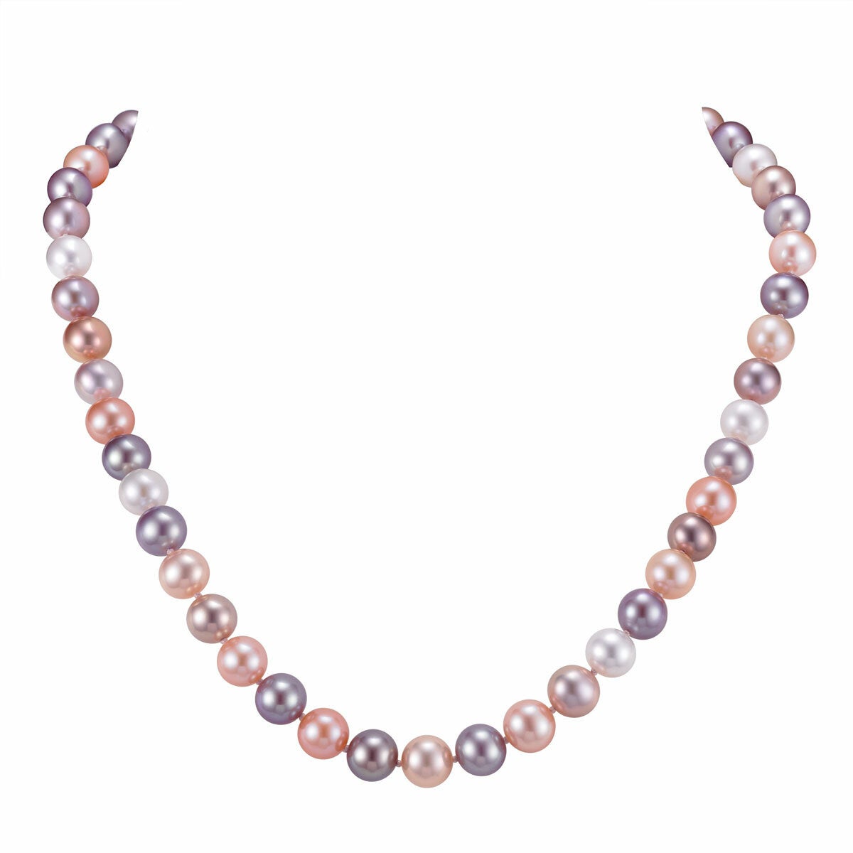 8-8.5mm Freshwater Multi Pink Pearl Necklace, 14ct Rose Gold 8-8.5mm Freshwater Multi Pink Pearl Necklace, 14ct Rose Gold