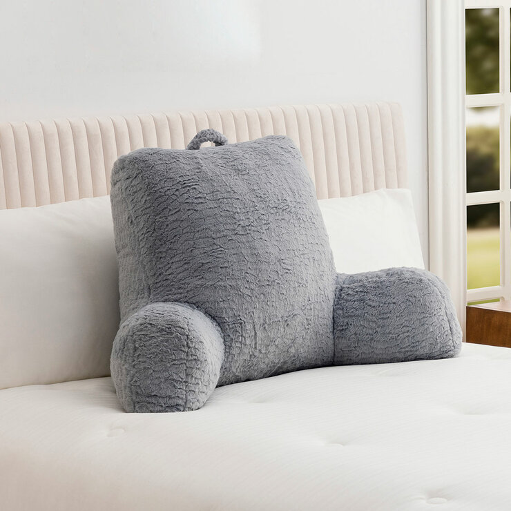 Memory Foam Backrest Grey Reading Pillow
