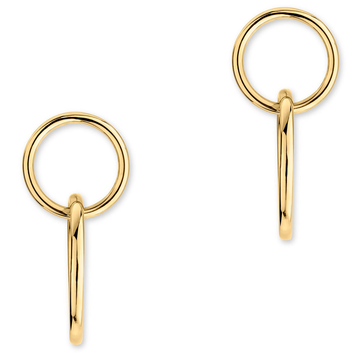 Costco UK 14ct Yellow Gold Interlocking Hoop Earrings