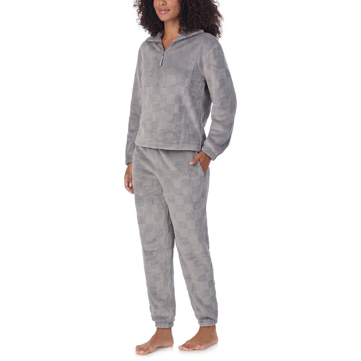 Jane & Bleecker Plush Lounge Set in Grey, Extra Large