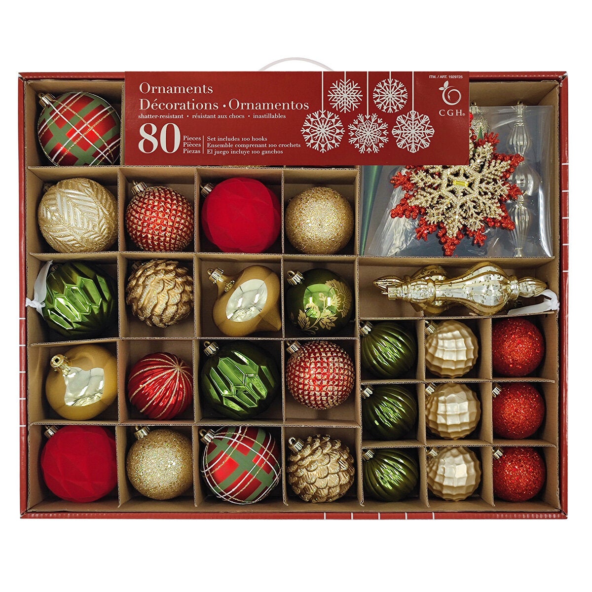 80CT Shatterproof ornament Set
