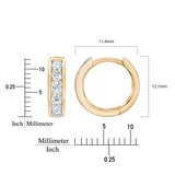 0.50ctw Round Brilliant Cut Diamond Huggie Hoop Earrings, 14ct Yellow Gold