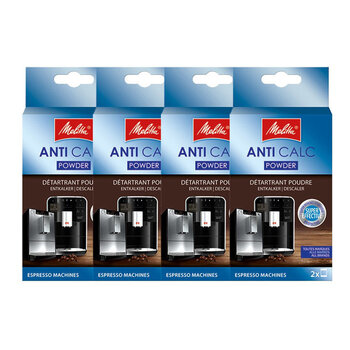 Melitta Anti Calc Descaling Powder For Fully Automatic Espresso Machines, 4 x 2 Packs