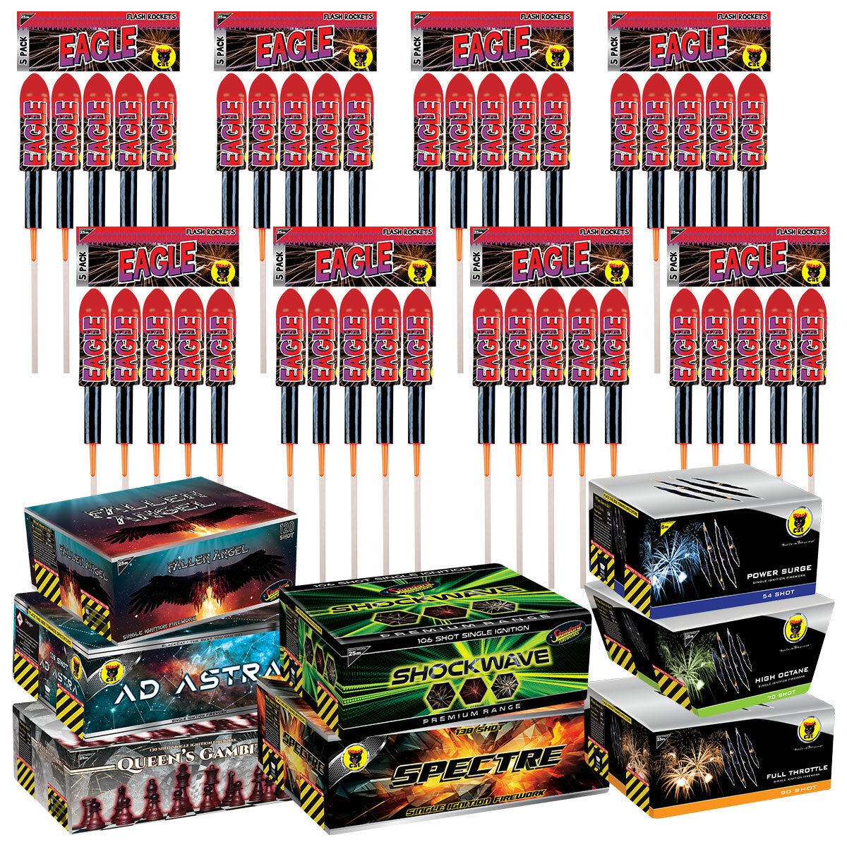 Black Cat Greatest Show Firework Display Kit