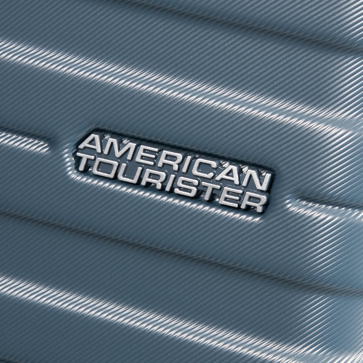 American Tourister 3pc Luggage Set Spinner Case In Storm Blue