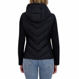 DKNY Women's Mixed Media Jacket in Black