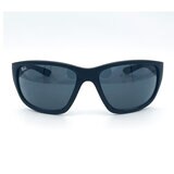 Ray-Ban Matte Black Sunglasses with Blue Lenses RB 4300 601SR5