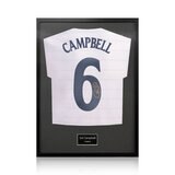 Sol Campbell Signed Framed England Football Shirt with Black Mount