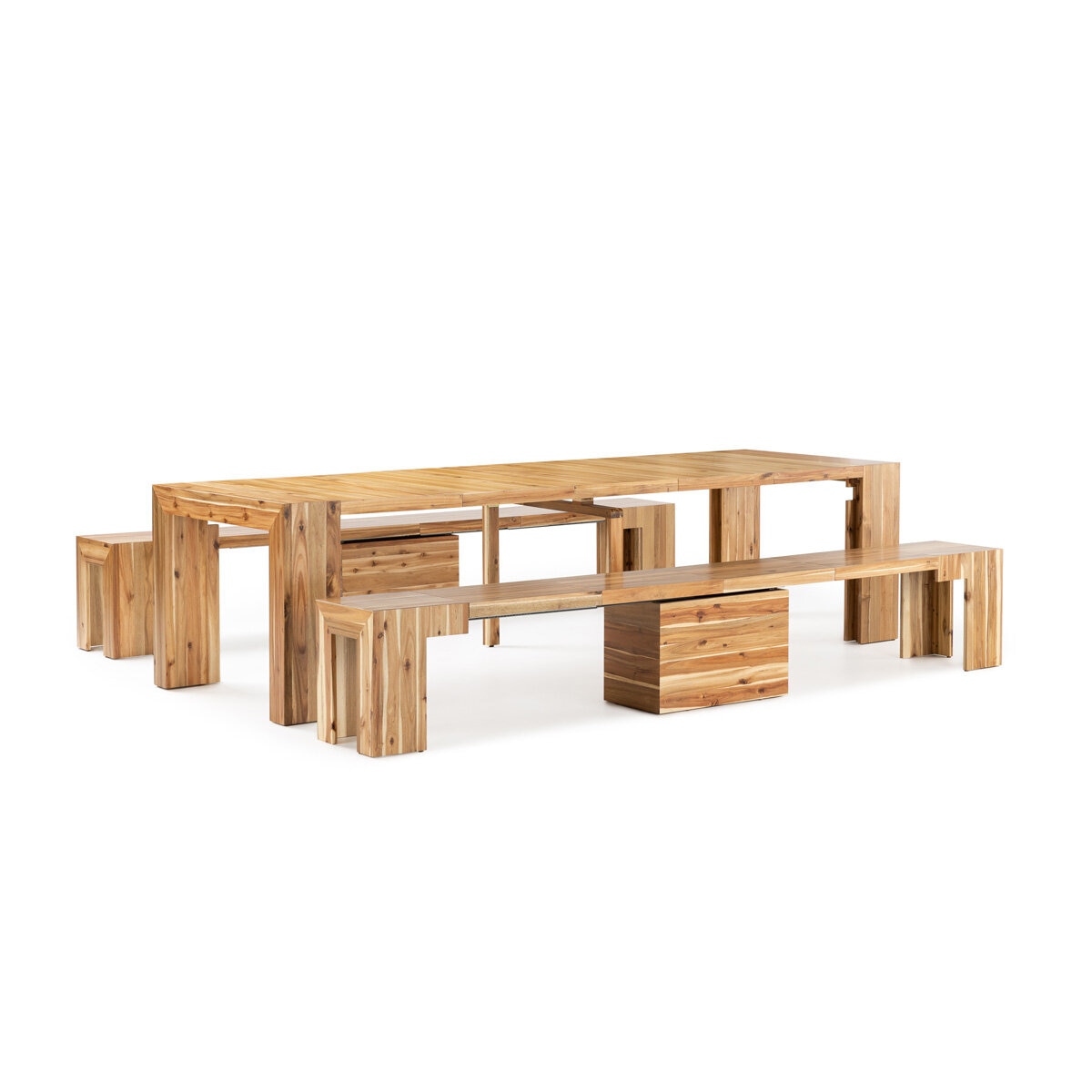 Transformer Tables Australian Acacia Dining Set