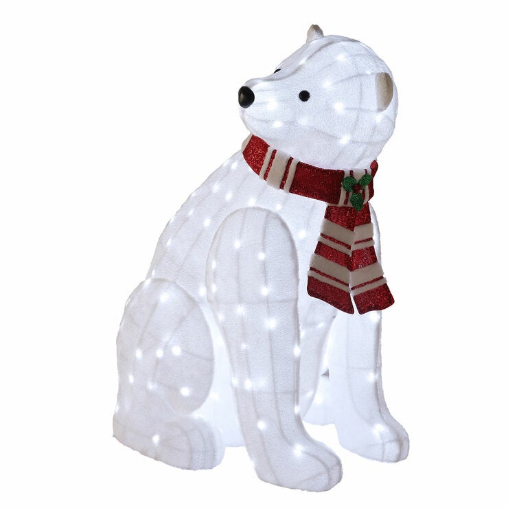 Outdoor Lit Polar Bears - Pack Of 2 Outdoor Lit Polar Bears - Pack Of 2