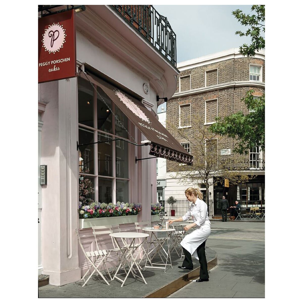 Image of a pink cafe in London