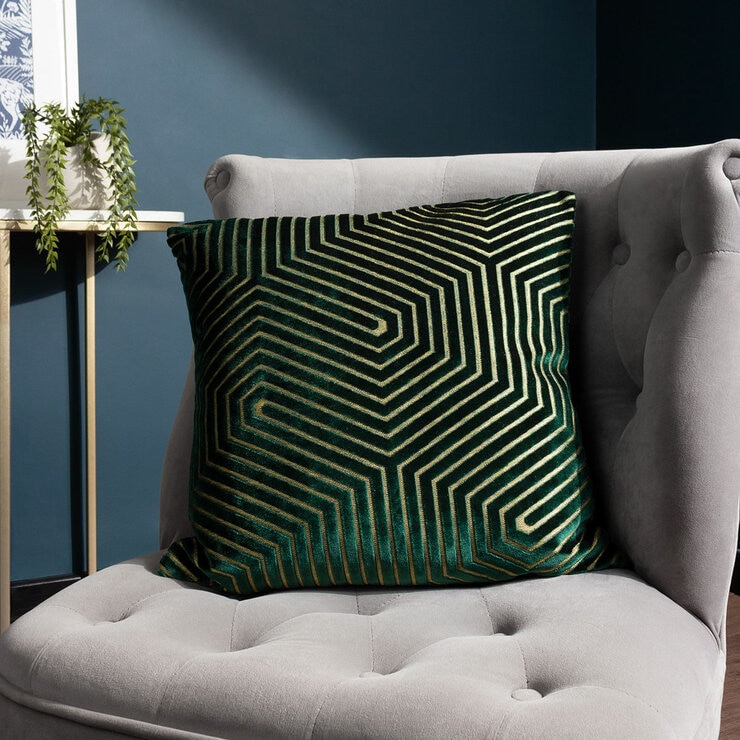Paoletti Evoke Velvet Feather Fill Cushion 2 Pack in 5 Colours, 45 x 45 cm