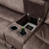 Corner Fabric Truffle Cupholders and Seat Storage/Socket