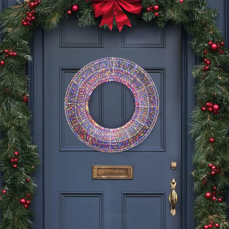 28 Inch Wreath with 1900 LED Lights