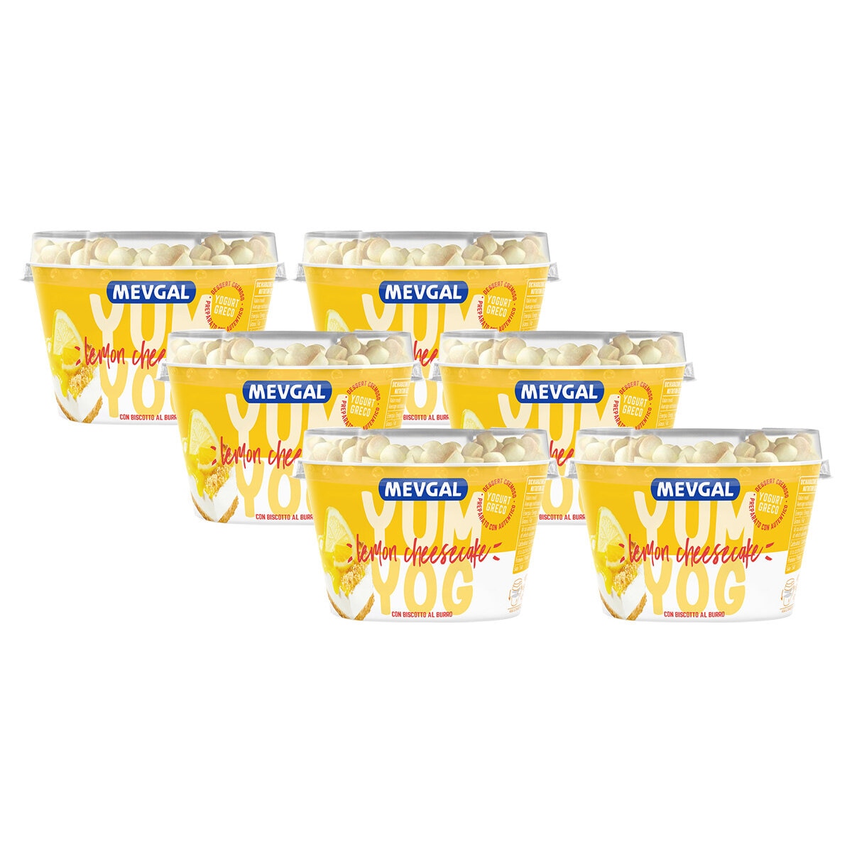 Mevgal Lemon Cheesecake Greek Yoghurt, 6 x 160g