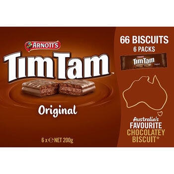 Arnotts Tim Tam Original Chocolate Biscuits, 6 x 200g