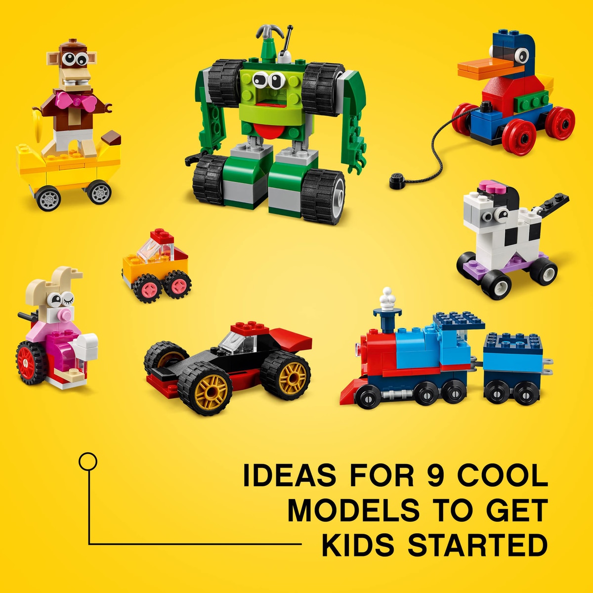LEGO Classic Bricks And Wheels Building Set - Model 11014 (4+ Years)