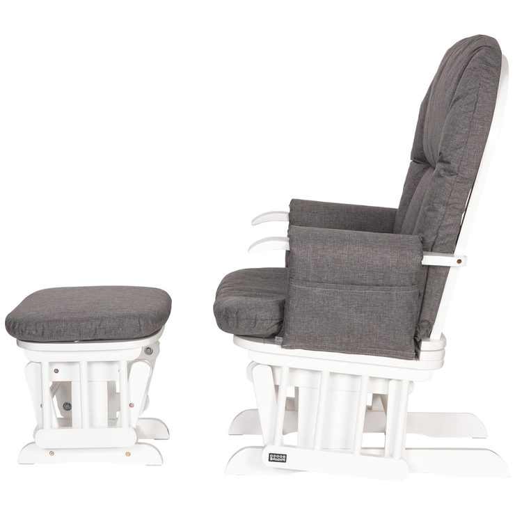 Tutti Bambini Daisy Glider Chair in Grey with White Wood Costco UK