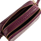 Ted Baker Stina Croc Mini Camera Bag in Maroon