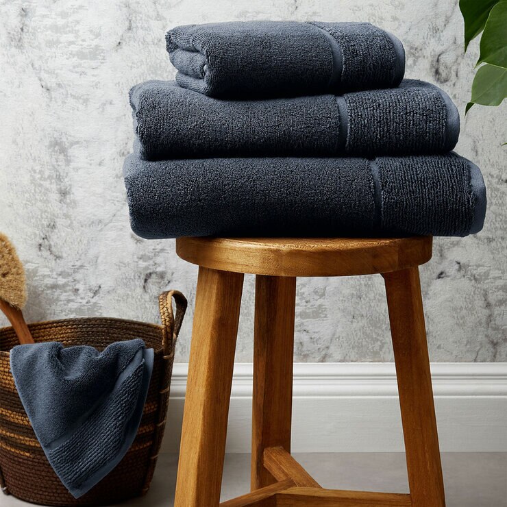 Panda Bamboo & Cotton Blue Bath Sheets, 2 Pack Panda Bamboo & Cotton Blue Bath Sheets, 2 Pack