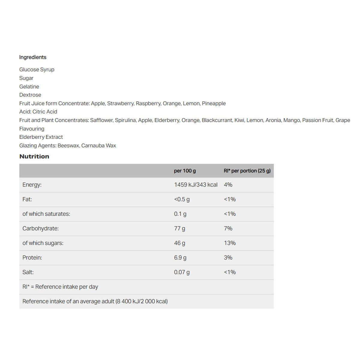 Nutritional Information