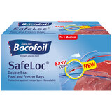 Bacofoil Safeloc® Food and Freezer Medium Bags,152 Pack