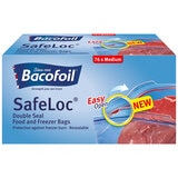 Bacofoil Safeloc® Food and Freezer Medium Bags,152 Pack