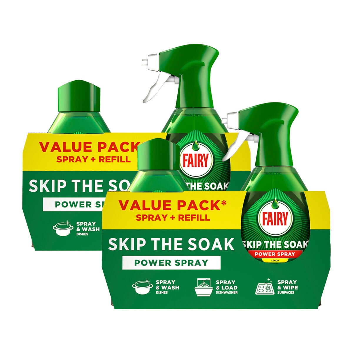 Fairy Skip the Soak Spray 2 Pack ( 2 x Spray & 2 x Refill)
