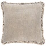 Furn Bertie Velvet Feather Fill Cushion 2 Pack in Taupe, 45 x 45 cm