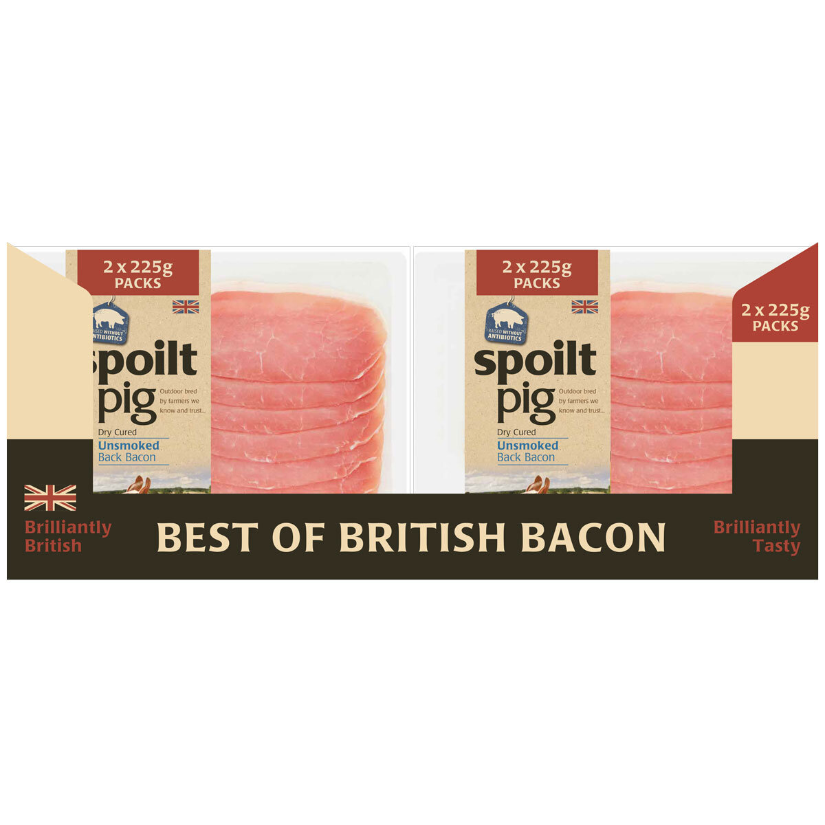 Spoilt Pig Bacon in packaging
