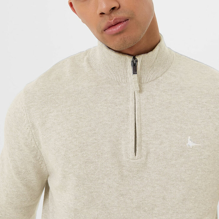 Jack Wills Men's Funnel Neck 1/2 Zip Sweater