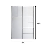 Gallery Broadheath Black Rectangular Mirror, 81 x 122cm